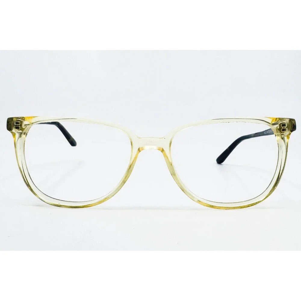 M.O.S Eyeglasses Womens Clear Yellow Cat Eye W4722 Italy 52-17-140